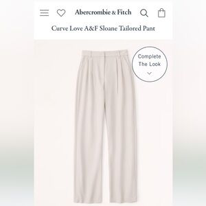 Curve Love A&F Sloane Tailored Pant